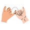 Promise hands gesturing Hooking little fingers icon