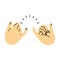 Promise hands gesturing minimal icon