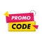 Promo code template. Promo code discount. Vector flat illustration