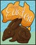 Promo Design for Australian Easter with Chocolate Bilby, Vector Illustration