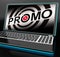 Promo On Laptop Shows Special Promotions