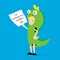 Promoter in dinosaur costume. flat cartoon illustration, im looking for another work