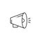 promotion, protest, announcer, megaphone line icon. Elements of protests illustration icons. Signs, symbols can be used for web,