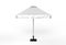 Promotional Aluminum Sun Pop Up parasol Umbrella For Advertising. 3d rending illustration.