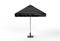 Promotional Aluminum Sun Pop Up parasol Umbrella For Advertising. 3d rending illustration.