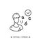 Pronunciation line icon. Editable illustration