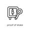 Proof of stake icon. Trendy modern flat linear vector Proof of s