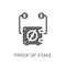 Proof of stake icon. Trendy Proof of stake logo concept on white