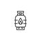 Propane gas cylinder line icon