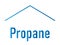 Propane hydrocarbon molecule. Alkane used as fuel in portable stoves, gas blowtorches, cars, etc. Skeletal formula.