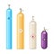 Propane tanks compressed oxygen gas cylinder set realistic. Industrial metallic containers