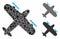 Propeller aircraft Mosaic Icon of Trembly Items
