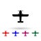 Propeller plane silhouette multi color icon. Simple glyph, flat vector of air transport icons for ui and ux, website or mobile