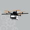 Propeller vector icon on a grey background. Remote air drone illustration isolated on grey. Quadrocopter realistic style