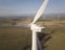 Propeller wind power near. Rotating blades of energy generators. Environmentally friendly electricity. Modern technologies for the