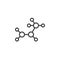 Propene molecular structure line icon