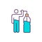 Proper hydration RGB color icon