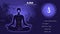 properties of Ajna chakra with meditation human pose Illustration