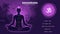 properties of Sahasrara chakra with meditation human pose Illustration