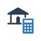 property Calculation icon - mortgage home icon