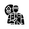 property caretaker repair worker glyph icon vector illustration