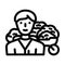 property caretaker repair worker line icon vector illustration