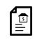 Property document icon. Home financial policy icon.