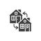 Property exchange vector icon