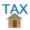 Property housing And Tax Vector illustration concept home law