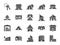 Property icon set. Included icons as hotel, house, home, resort, city, accommodations, travel and more.