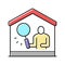 property inspection color icon vector illustration