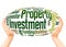 Property Investment word cloud hand sphere concept