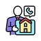 property landlord color icon vector illustration