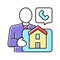 property landlord color icon vector illustration