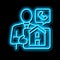 property landlord neon glow icon illustration