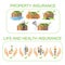 Property, Life And Health Insurance Infographic Poster