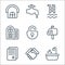 property line icons. linear set. quality vector line set such as bathroom, deal, contract, mailbox, open padlock, hotels, swimming