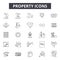 Property line icons, signs, vector set, linear concept, outline illustration