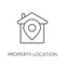property location linear icon. Modern outline property location