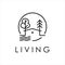 Property logo design nature line art simple real estate