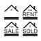 Property sign using for signing the house, apartement, building and anything else for rent, sale or sold out