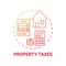 Property taxes concept icon