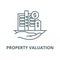 Property valuation vector line icon, linear concept, outline sign, symbol