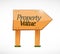 property value wood sign illustration