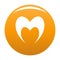 Prophetic heart icon orange