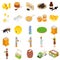 Propolis honey apiary icons set, isometric style