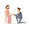 Proposal - cartoon people characters isolated illustration