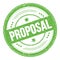 PROPOSAL text on green round grungy stamp