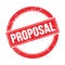PROPOSAL text on red grungy round stamp