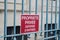 Propriete privee defense d`entrer means in french Private Property Sign Forbidden to Enter in gate steel portal